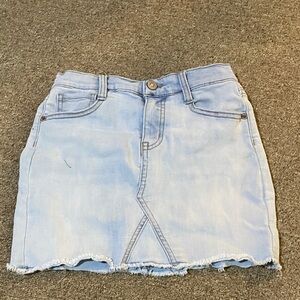 Cat & Jack Light Blue Frayed Hem Skirt